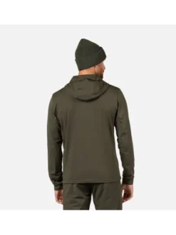 Rossignol Bluza techniczna Mid Layer Stretch Hoodie Zielony ciemny Regular Fit