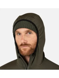Rossignol Bluza techniczna Mid Layer Stretch Hoodie Zielony ciemny Regular Fit