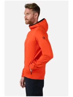 Rossignol Bluza techniczna Mid Layer Stretch Hoodie Pomarańczowy Regular Fit