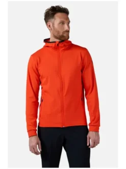 Rossignol Bluza techniczna Mid Layer Stretch Hoodie Pomarańczowy Regular Fit