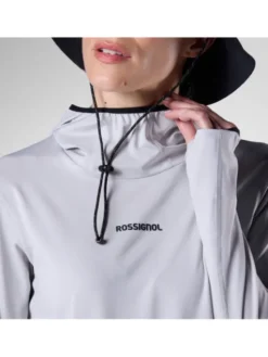 Rossignol Bluza techniczna W Westweg Sun Hoodie Szary jasny Regular Fit