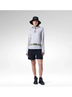 Rossignol Bluza techniczna W Westweg Sun Hoodie Szary jasny Regular Fit