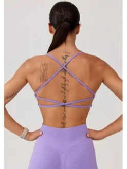 ROUGH RADICAL Biustonosz sportowy SEAMLES GLOW BRA Fioletowy