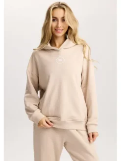 ROUGH RADICAL Bluza COTTON ACTIVE HOODIE WOMEN Beżowy Regular Fit