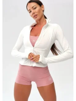 ROUGH RADICAL Bluza ZOYA ZIP Biały Slim Fit