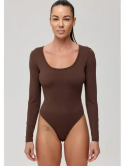 ROUGH RADICAL Body ZOYA FIT LS Brązowy Slim Fit