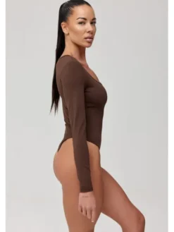 ROUGH RADICAL Body ZOYA FIT LS Brązowy Slim Fit