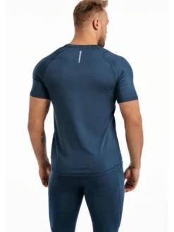ROUGH RADICAL Koszulka techniczna VITAL ZIP Niebieski Slim Fit