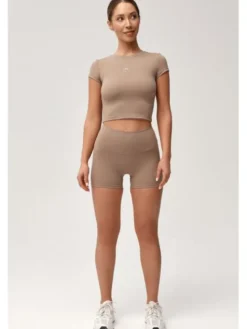 ROUGH RADICAL Koszulka techniczna ZOYA CLASSIC Brązowy Slim Fit