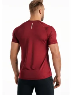 ROUGH RADICAL Koszulka techniczna VITAL ZIP Bordowy Slim Fit