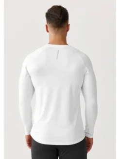 ROUGH RADICAL Koszulka techniczna VITAL ZIP LS Biały Slim Fit