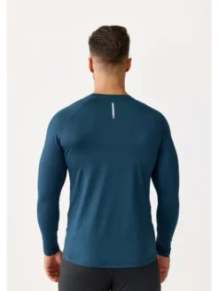 ROUGH RADICAL Koszulka techniczna VITAL ZIP LS Niebieski Slim Fit