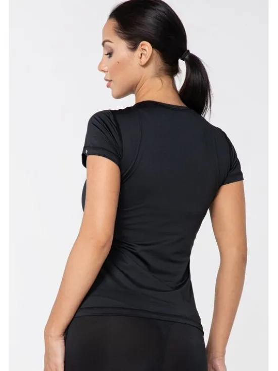 ROUGH RADICAL Koszulka techniczna CAPRI Czarny Slim Fit