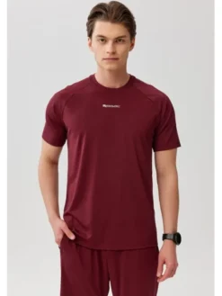 ROUGH RADICAL Koszulka techniczna PROOF TEE Bordowy Reglan Fit