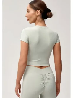 ROUGH RADICAL Koszulka techniczna ZOYA CLASSIC Zielony jasny Slim Fit