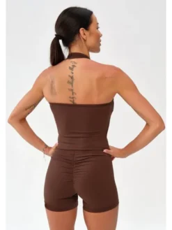 ROUGH RADICAL Koszulka techniczna ZOYA Brązowy Slim Fit