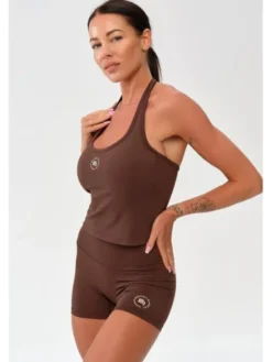ROUGH RADICAL Koszulka techniczna ZOYA Brązowy Slim Fit