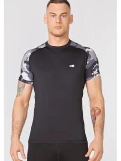 ROUGH RADICAL Koszulka techniczna FURIOUS ARMY Czarny Slim Fit