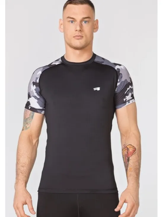 ROUGH RADICAL Koszulka techniczna FURIOUS ARMY Czarny Slim Fit