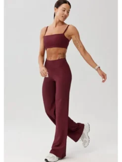 ROUGH RADICAL Legginsy AVEN LONG Bordowy Slim Fit
