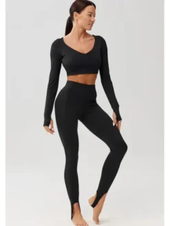 ROUGH RADICAL Legginsy LIVI LONG Czarny Slim Fit