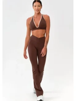 ROUGH RADICAL Legginsy MOCHA ACTIVE Brązowy Slim Fit