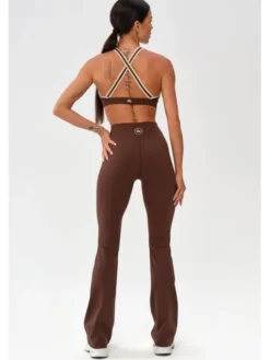 ROUGH RADICAL Legginsy MOCHA ACTIVE Brązowy Slim Fit