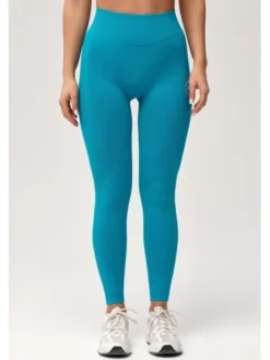ROUGH RADICAL Legginsy SEAMLESS GLOW LONG Turkusowy Slim Fit