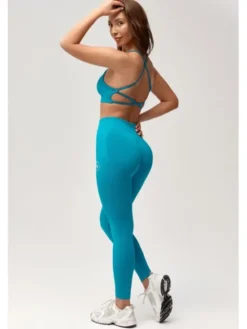 ROUGH RADICAL Legginsy SEAMLESS GLOW LONG Turkusowy Slim Fit