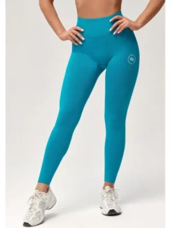 ROUGH RADICAL Legginsy SEAMLESS GLOW LONG Turkusowy Slim Fit