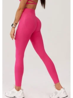 ROUGH RADICAL Legginsy SEAMLESS GLOW LONG Różowy Slim Fit