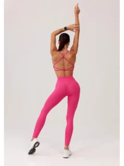 ROUGH RADICAL Legginsy SEAMLESS GLOW LONG Różowy Slim Fit