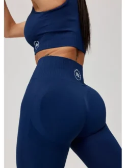 ROUGH RADICAL Legginsy SEAMLESS LINEA Granatowy Slim Fit