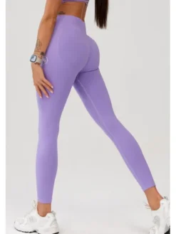 ROUGH RADICAL Legginsy SEAMLESS GLOW LONG Fioletowy Slim Fit