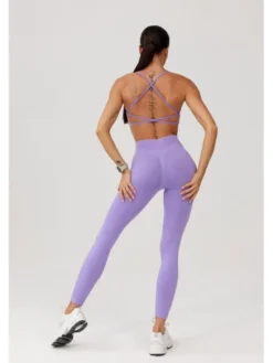 ROUGH RADICAL Legginsy SEAMLESS GLOW LONG Fioletowy Slim Fit