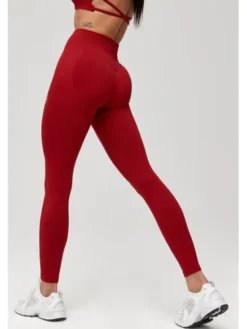 ROUGH RADICAL Legginsy SEAMLESS GLOW LONG Bordowy Slim Fit