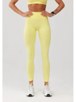 ROUGH RADICAL Legginsy SEAMLESS GLOW LONG Żółty Slim Fit