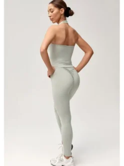 ROUGH RADICAL Legginsy ZOYA PUSH-UP Zielony jasny Slim Fit