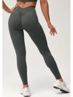 ROUGH RADICAL Legginsy ZOYA PUSH-UP Zielony ciemny Slim Fit