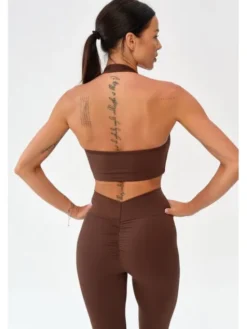 ROUGH RADICAL Legginsy ZOYA PUSH-UP Brązowy Slim Fit