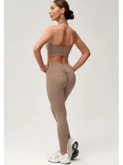 ROUGH RADICAL Legginsy ZOYA PUSH-UP Brązowy Slim Fit