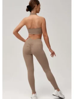 ROUGH RADICAL Legginsy ZOYA PUSH-UP Brązowy Slim Fit