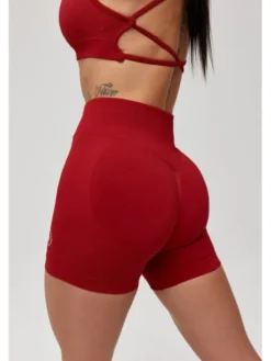 ROUGH RADICAL Szorty sportowe SEAMLESS GLOW SHORTS Bordowy Slim Fit
