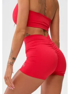 ROUGH RADICAL Szorty sportowe ZOYA PUSH-UP SHORTS Czerwony Slim Fit