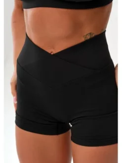 ROUGH RADICAL Szorty sportowe MOCHA ACTIVE SHORTS Czarny Slim Fit