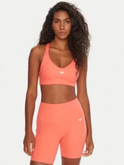 Roxy Biustonosz sportowy Heart Into It ERJKT04359 Koralowy