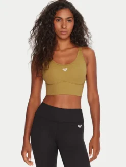 Roxy Biustonosz sportowy Heart Into It Attitude ERJKT04326 Beżowy
