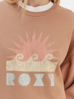 Roxy Bluza ERJFT04874 Brązowy Relaxed Fit