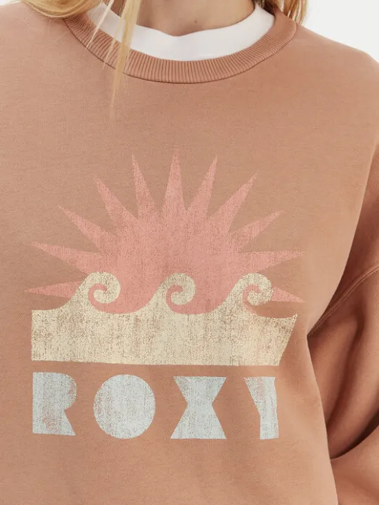 Roxy Bluza ERJFT04874 Brązowy Relaxed Fit