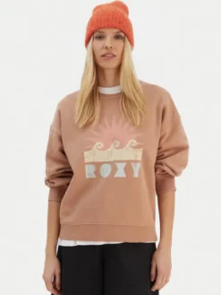 Roxy Bluza ERJFT04874 Brązowy Relaxed Fit